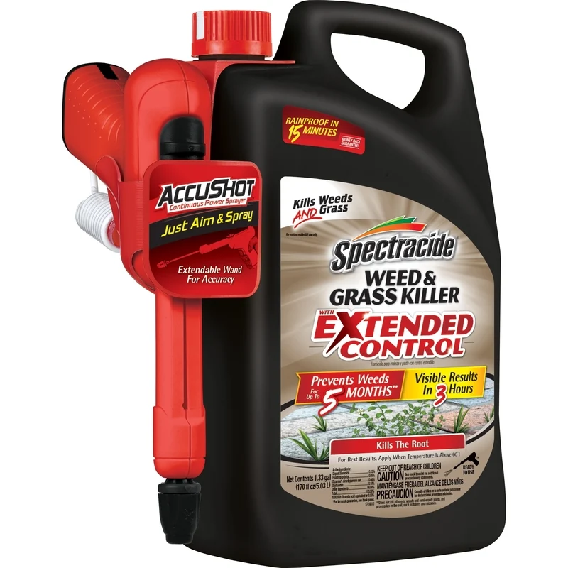 Herbicida y eliminador de césped con control extendido, pulverizador eléctrico AccuShot de 1.33 galones Spectracide