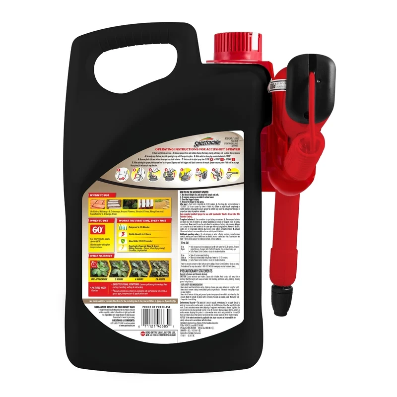 Herbicida y eliminador de césped con control extendido, pulverizador eléctrico AccuShot de 1.33 galones Spectracide