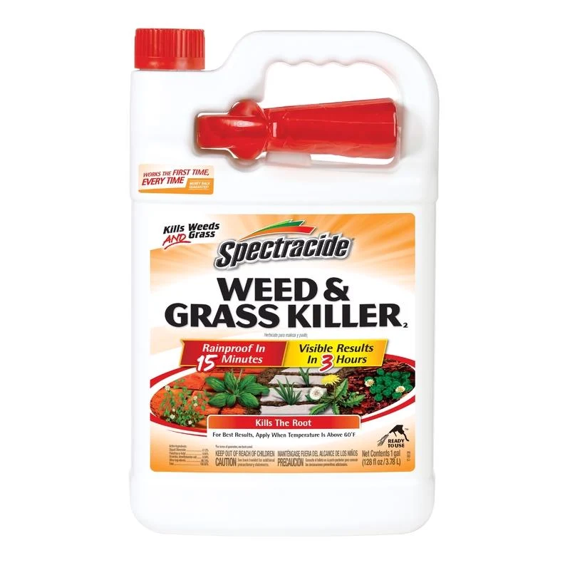 Herbicida y eliminador de césped Spectracide, líquido listo para usar, 1 galón (paquete de 4)