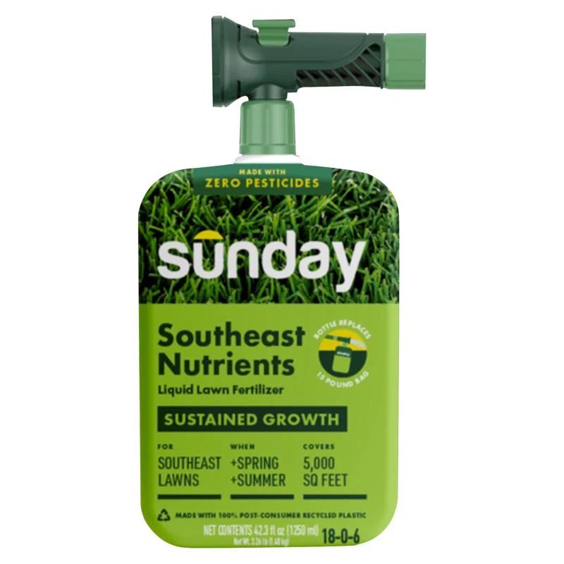 Fertilizante multiusos Sunday para todo tipo de césped, 5000 pies cuadrados (paquete de 4)