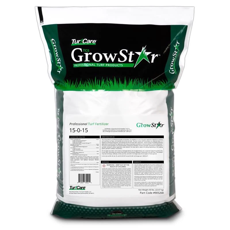 Fertilizante multiusos para césped TurfCare GrowStar para todo tipo de césped, 1137 m²