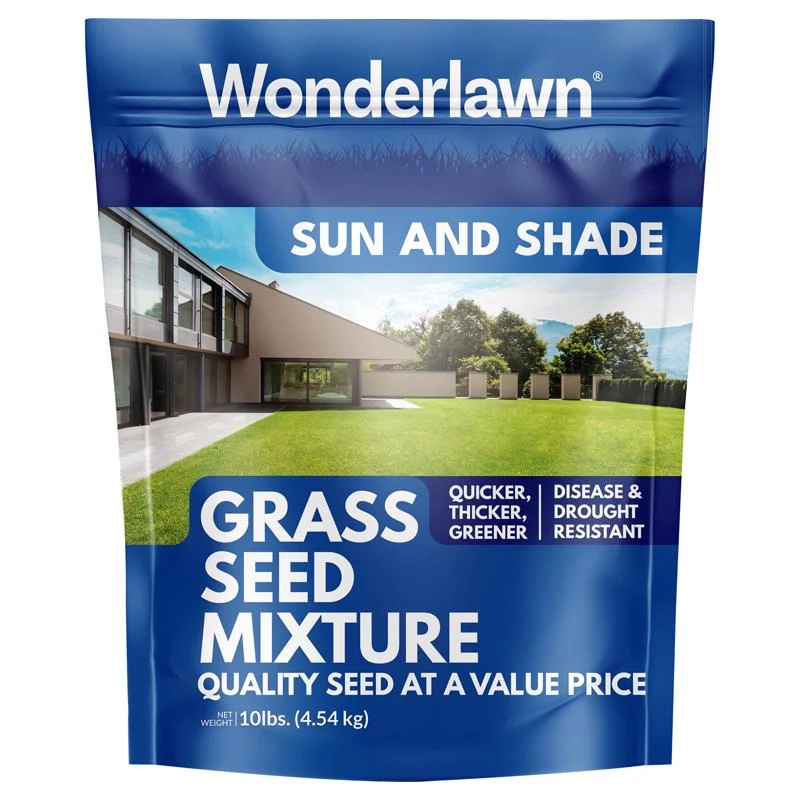Semillas de césped Wonderlawn para sol o sombra, 10 lb