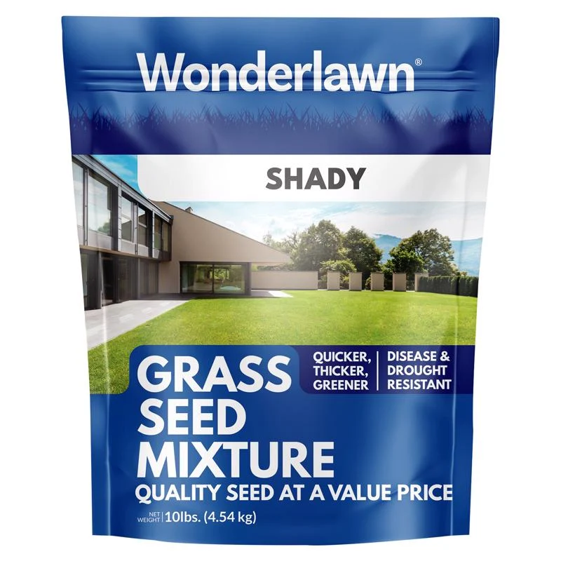 Semillas de césped Wonderlawn Shady Mixed para sombra total, 10 lb