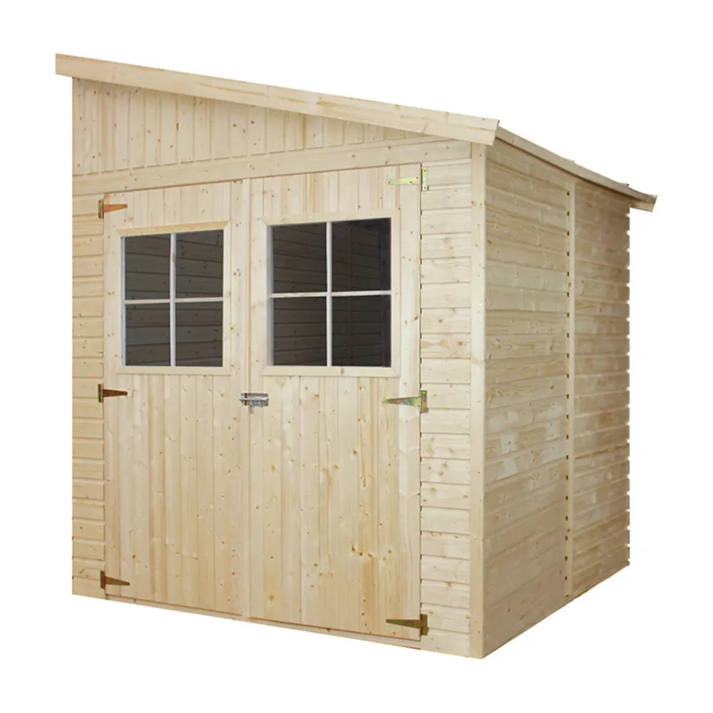 Cobertizo de madera CON PARED LATERAL - 4.1 m² - TIMBELA M338A+M338G