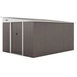 Gran Capacidad Outsunny Cobertizo de Jardín 280x345x201 cm 8,9 m² Caseta Exterior de Metálico para Almacenamiento de Herra...