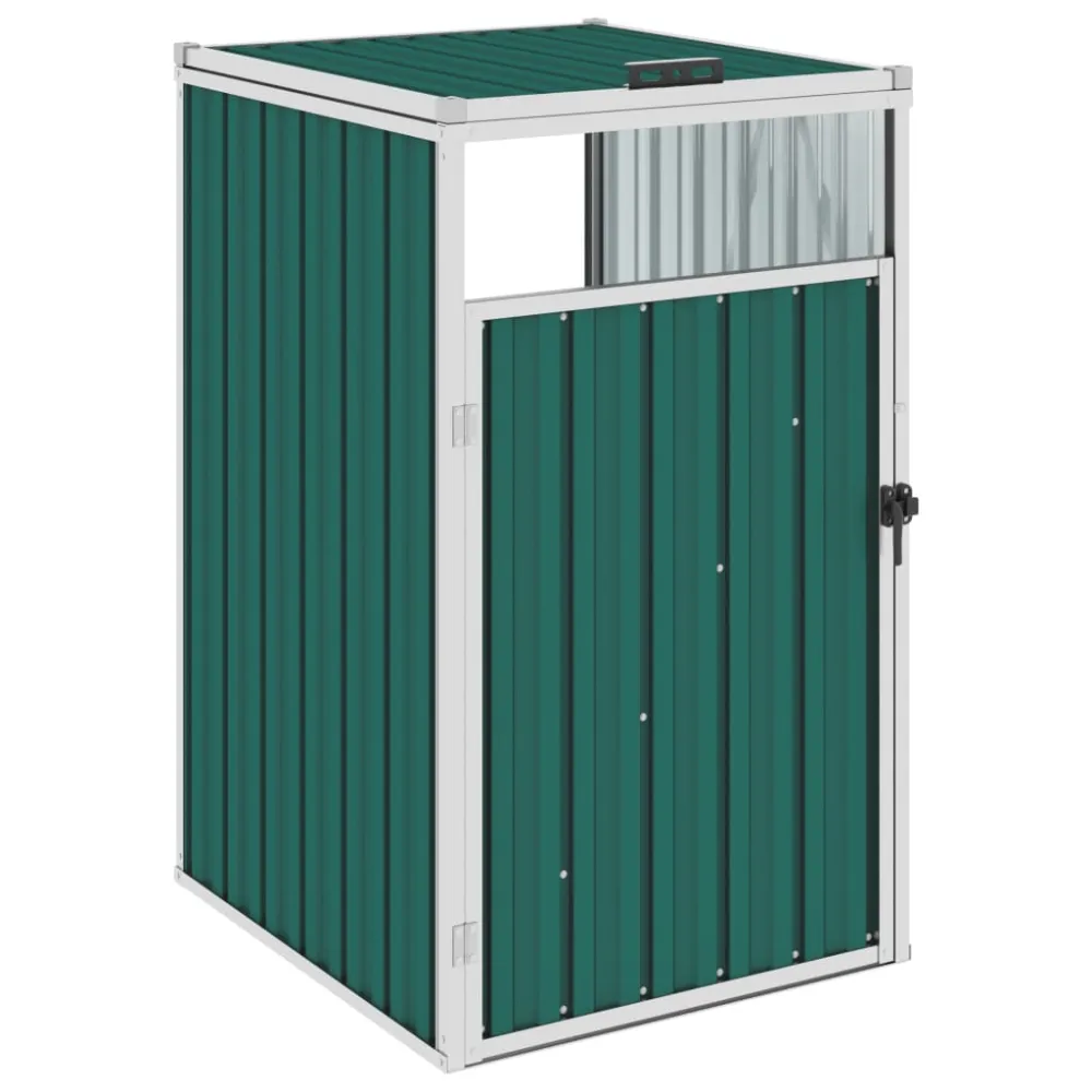 vidaXL cobertizo para contenedor de basura acero 72x81x121 cm