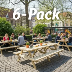 6-PACK: 2de keuze 300 cm KING Picknicktafel