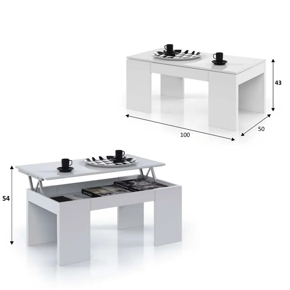 Accesorio MESA DE CENTRO ELEVABLE BLANCO LACADO