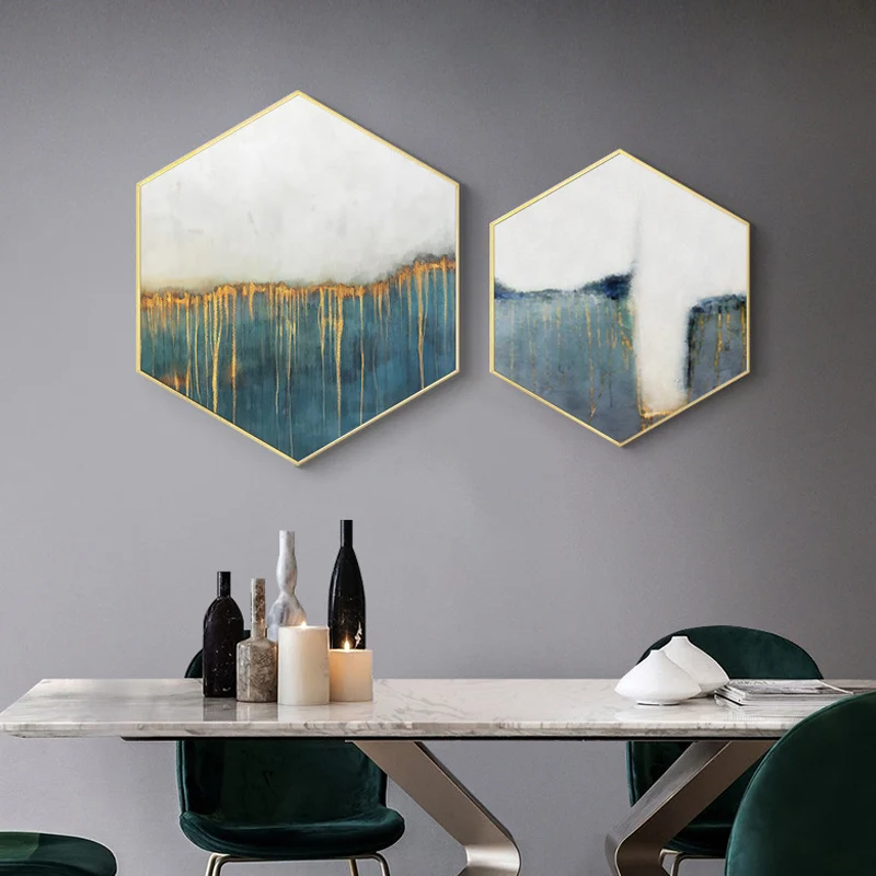 Asador Lienzo de cocina abstracto contemporáneo para decoración de pared en colores suaves, varios tamaños Gris