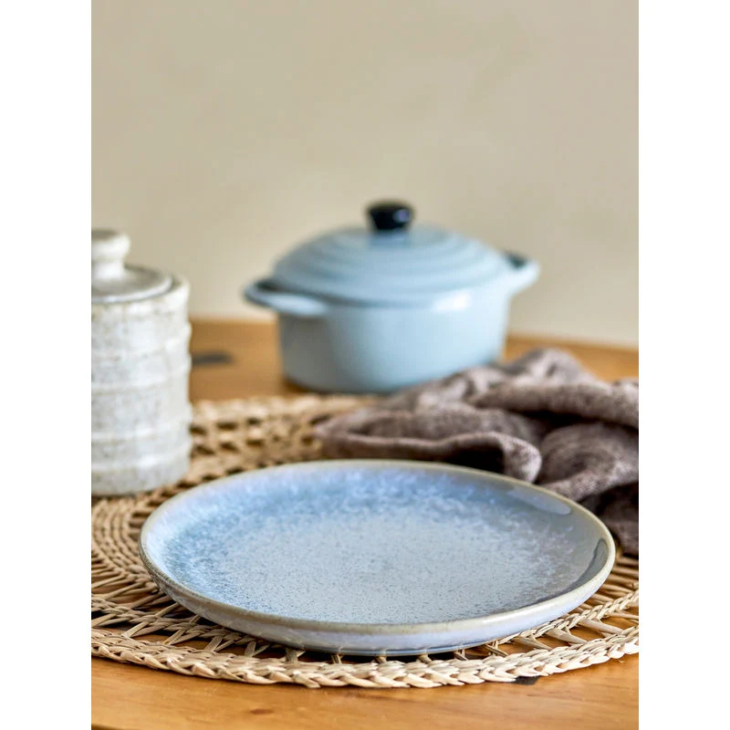 Bloomingville Paula Ontbijt Set, Blauw, Aardewerk para Camping