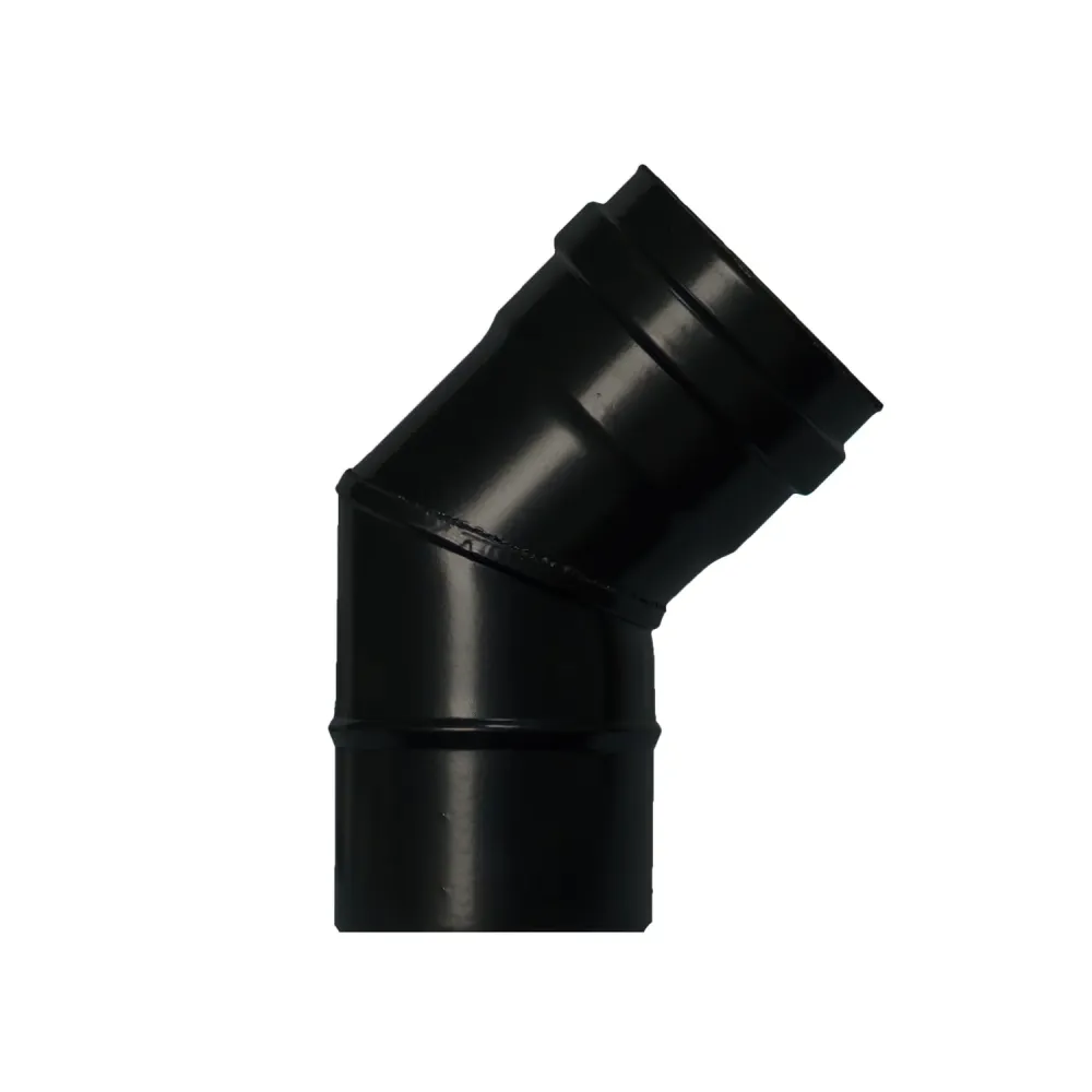 Codo Estufa Pellet Vitrificado Ø80 mm 45° | Acero Inoxidable |