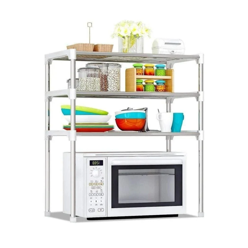 Estante de cocina de 3 niveles con Garantí Negro