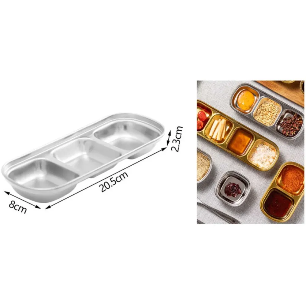 Exterior Bandeja de Cocina con 3 Separaciones Para Salsas - 21 cm