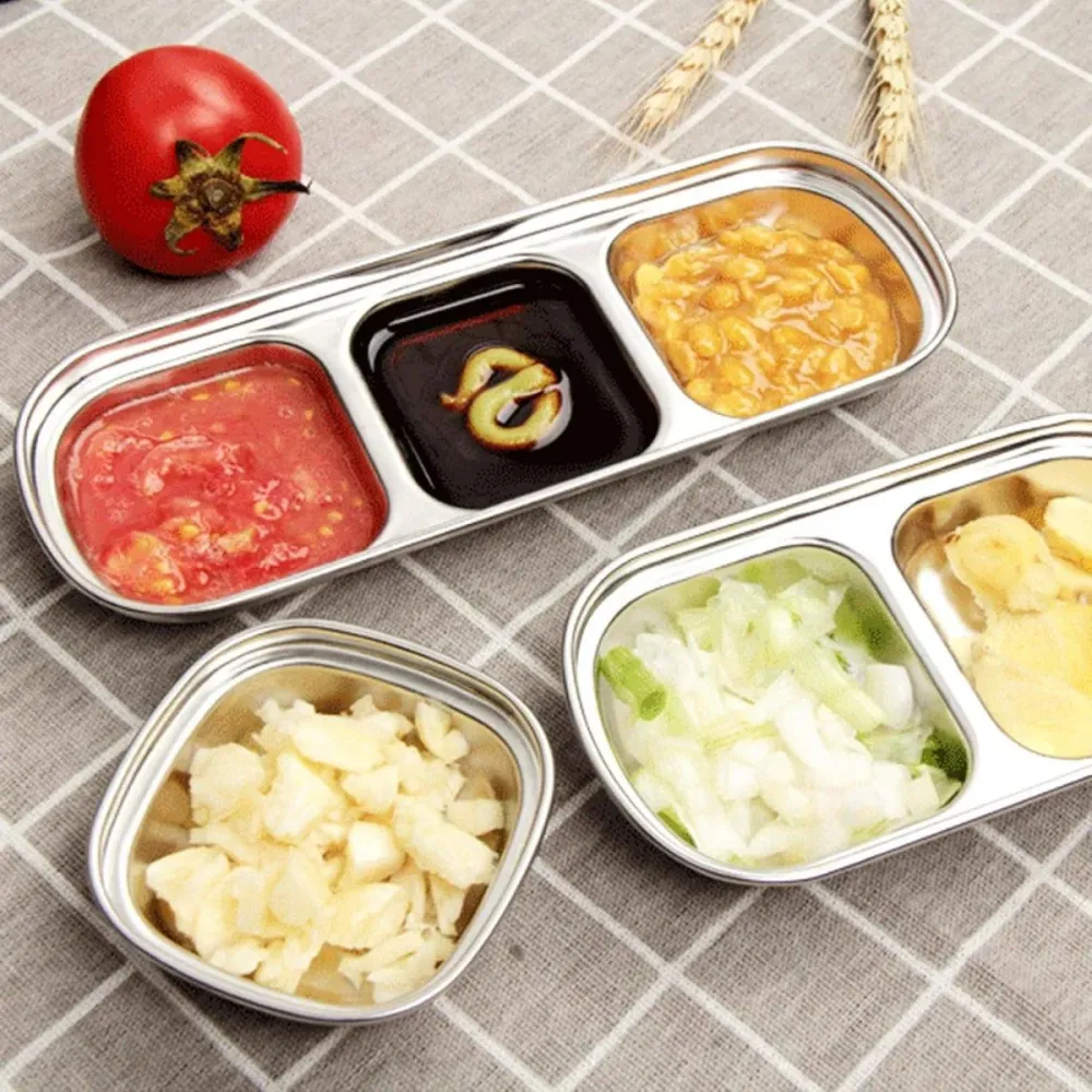 Exterior Bandeja de Cocina con 3 Separaciones Para Salsas - 21 cm