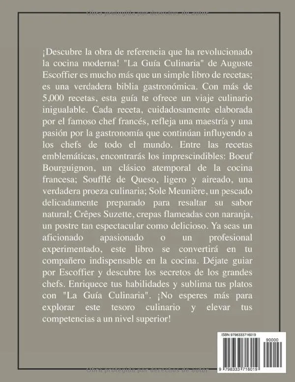Exterior La Guí Culinaria de Auguste Escoffier (Español)
