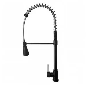 Grifo Cocina Profesional Monomando Negro | Acero Inoxidable |