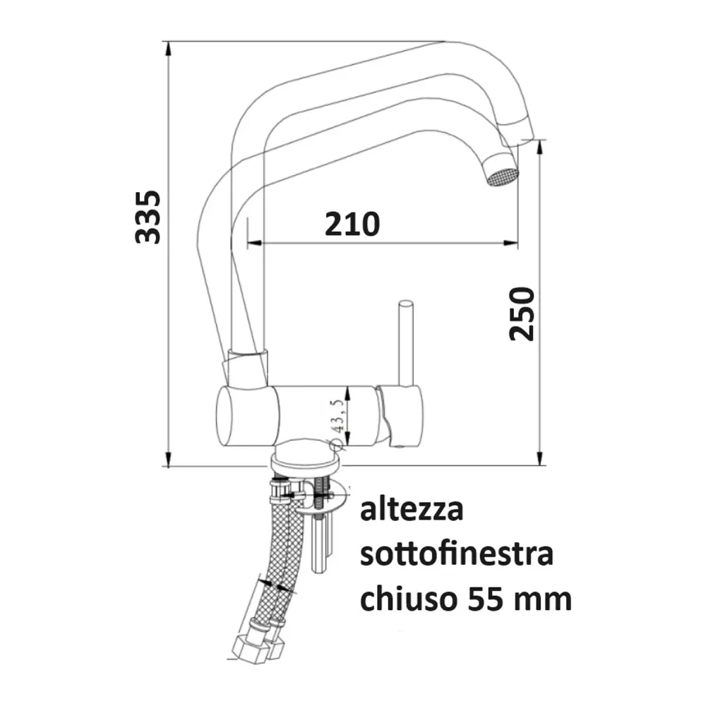 Miscelatore cucina con canna abbattibile Mixlav Fácil de Limpiar