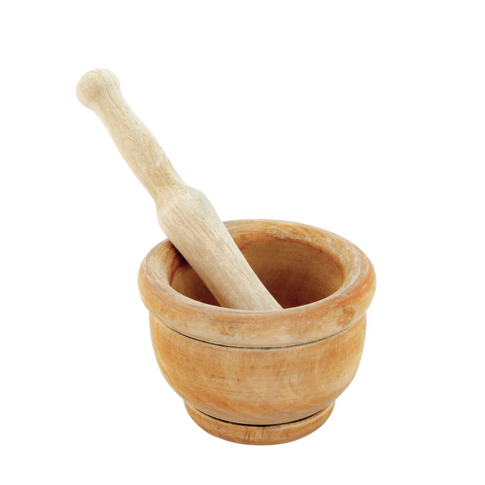 Mortero Madera Cocina Oryx Ø 14 cm con Estuche de Transporte