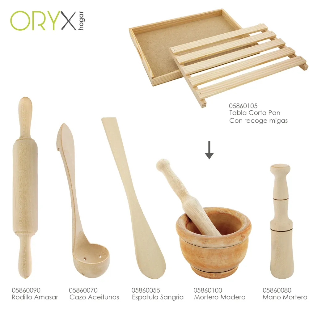 Mortero Madera Cocina Oryx Ø 14 cm con Estuche de Transporte