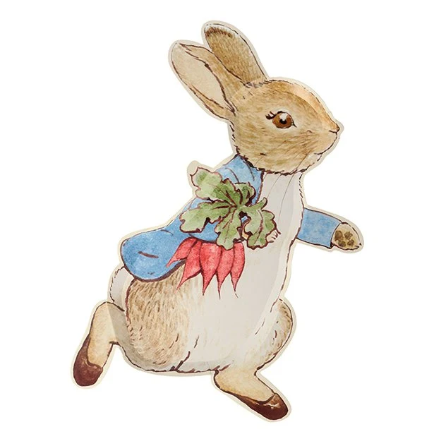 Plato de cartón con forma de Peter Rabbit con Estuche de Transporte
