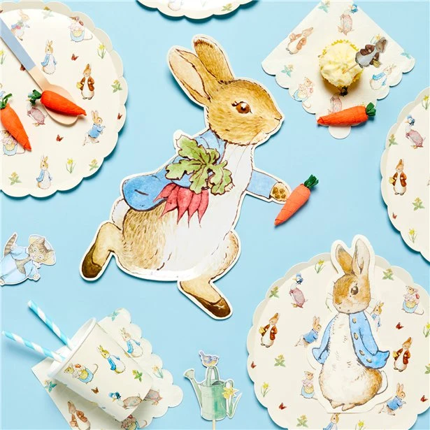 Plato de cartón con forma de Peter Rabbit con Estuche de Transporte