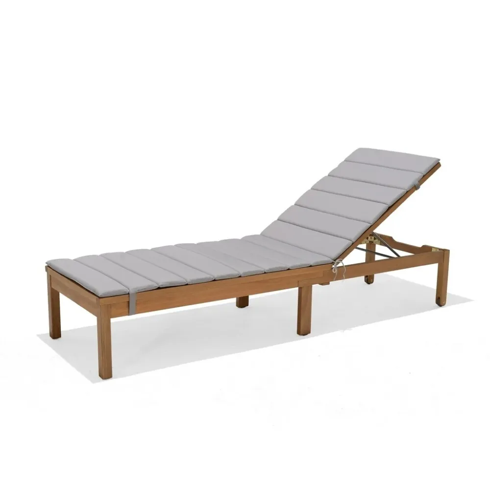 Reposera Jardín Madera Kingsbury Gris | Envío Rápido