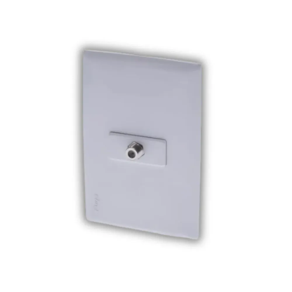 SALIDA COAXIAL SENCILLA BLANCO FUGA con 2 Quemadores