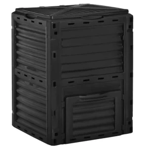 Triturador de Residuos Outsunny Compostador Capacidad de 300L Compostera Orgánica para Producción Abono de Jardín Exterior...