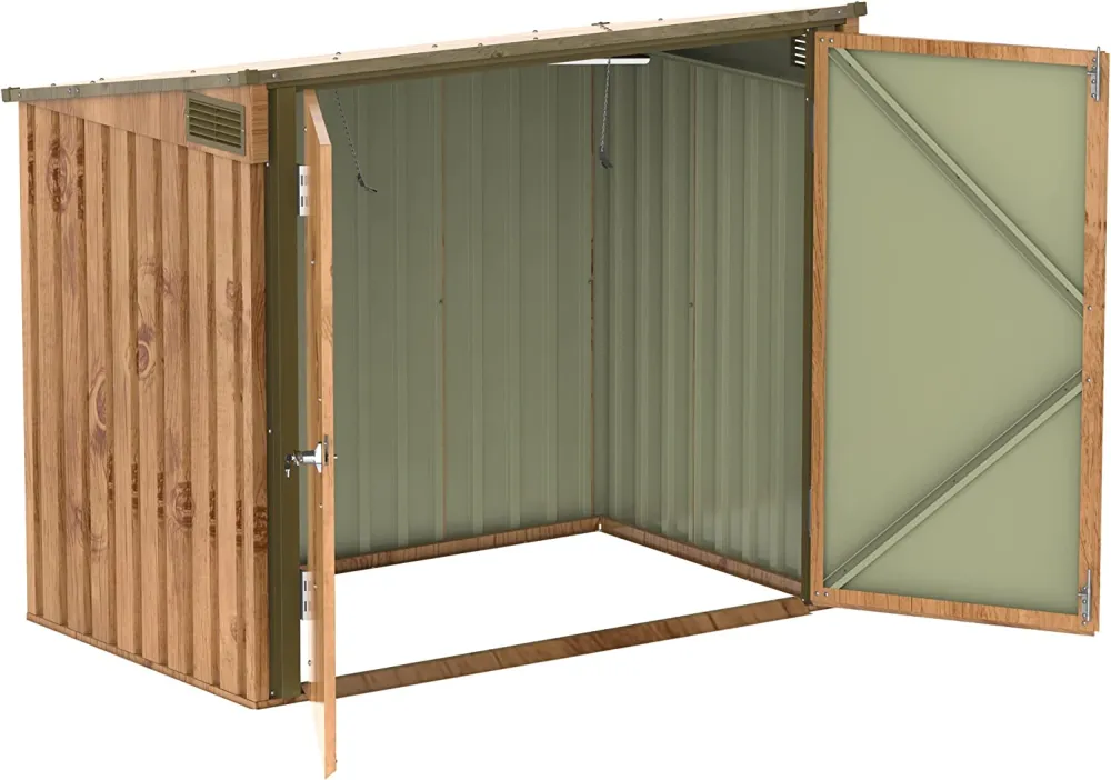 Duramax caseta duramax metalica particular para cubrir cubos de basura.