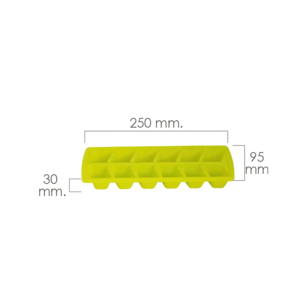 Pack de 2 cubiteras 12 cubitos verde pistacho 3x9,5x25 cm