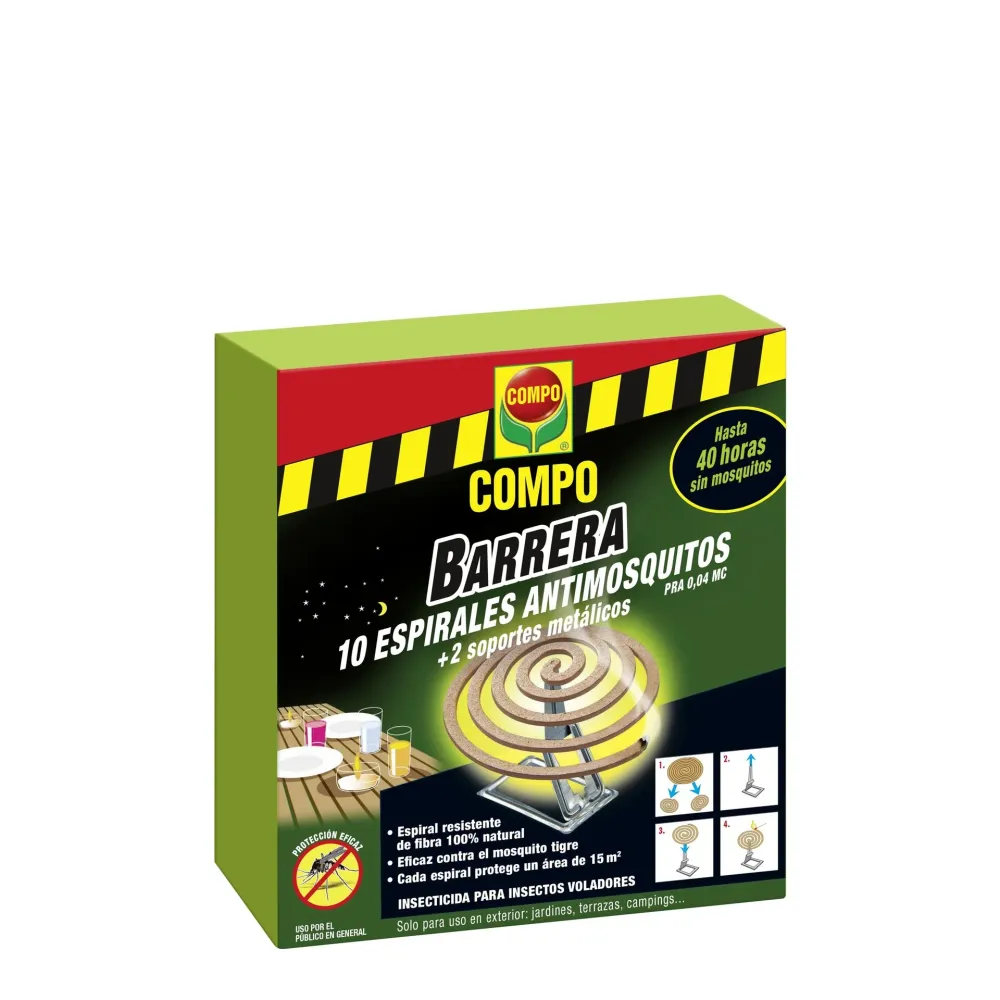 Compo Barrera Espiral antimosquitos 10 ud en Formato Spray