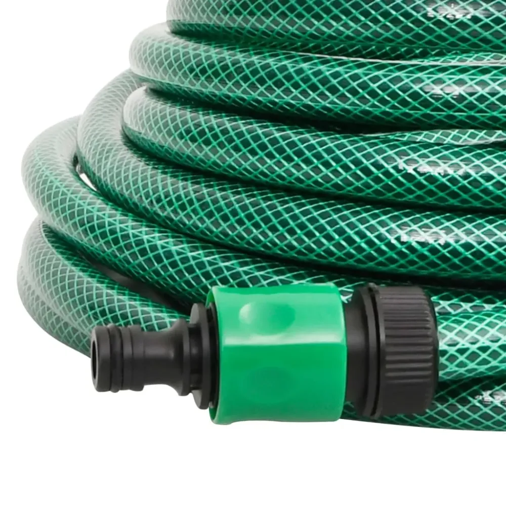Aspersor Oscilante Manguera de exterior PVC con acopladores verde 30m