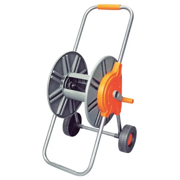 Carro portamangueras Papillon con ruedas gris/naranja