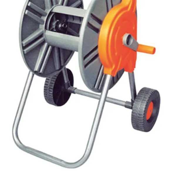 Carro portamangueras Papillon con ruedas gris/naranja