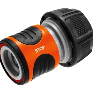 Conector Stop de 1/2" 3/4" para Manguera con Válvula de Corte Exclusivo System Gardena 18214-20