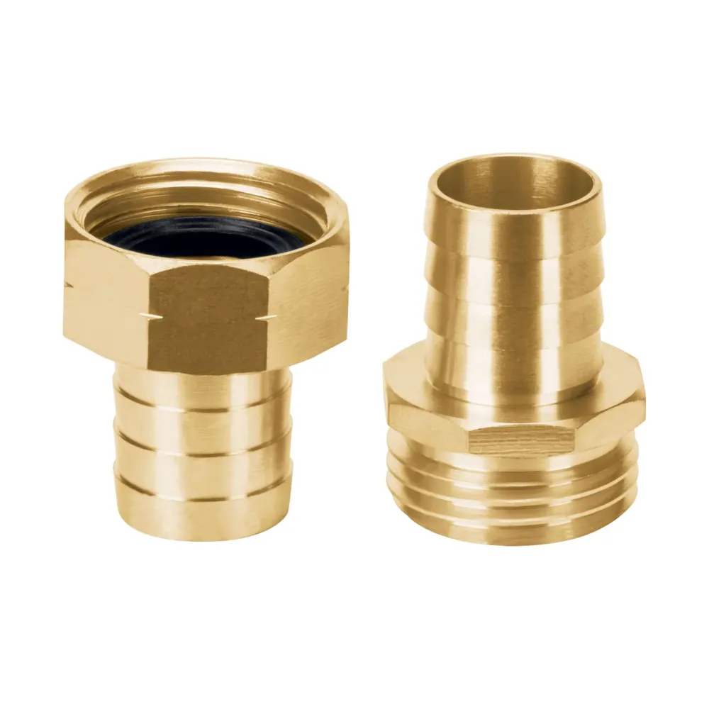 Conectores 3/4" Macho y Hembra De Latón Resistente Para Manguera, Truper 12708