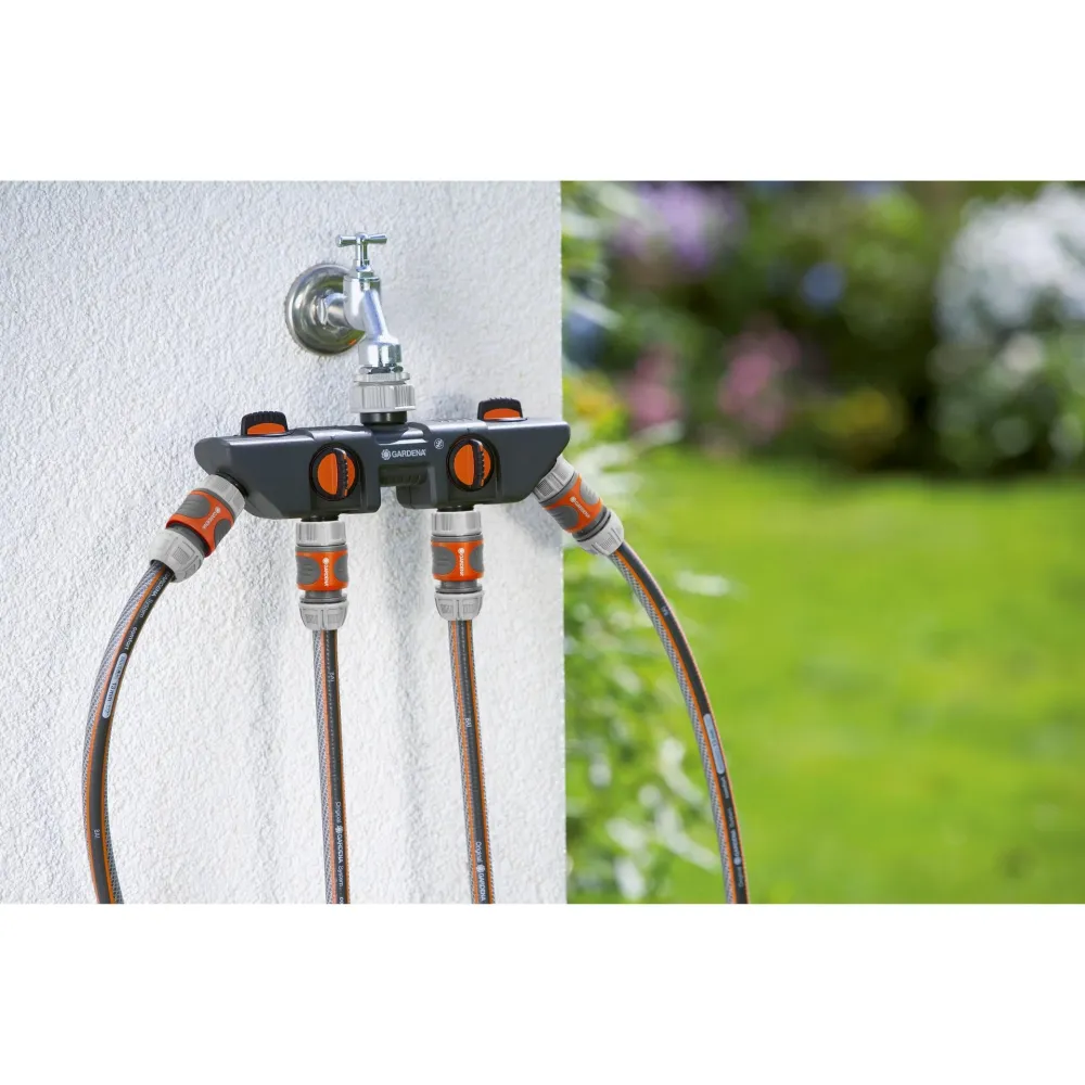 Distribuidor de 4 vías Gardena con Instalación en Minutos