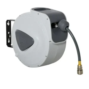 DURHAND Carrete de Manguera de Aire Comprimido Automático de 15 m Conector de 1/4'' BSP con Soporte para Pared Giratorio 1...