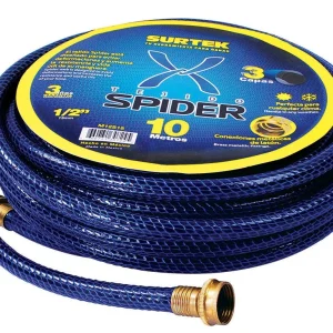 Manguera spider 3/4" armada conector metálico 25m surtek. con 10 Aspersores Incluidos