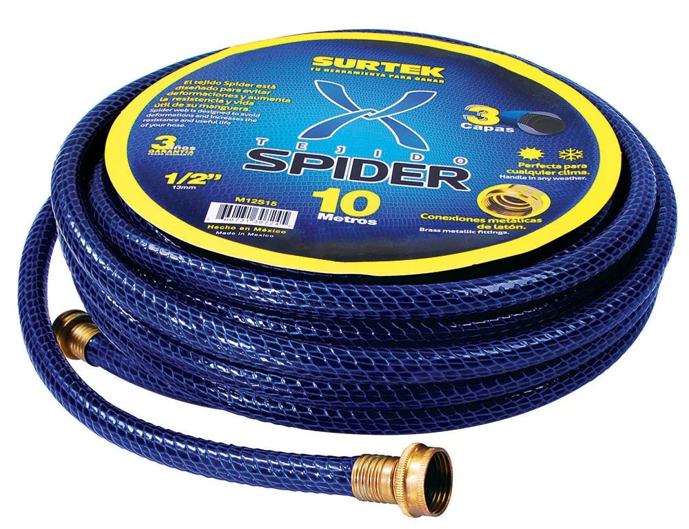 Manguera spider 3/4" armada conector metálico 25m surtek. con 10 Aspersores Incluidos