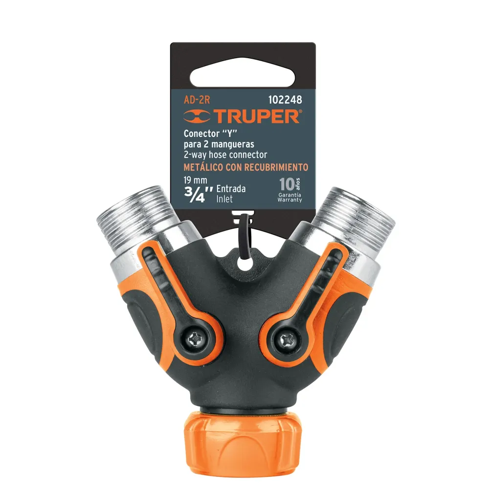 Profesional Certificado CONECTOR 'Y' 3/4' METALICO CON RECUBRIMIENTO PARA MANGUERA