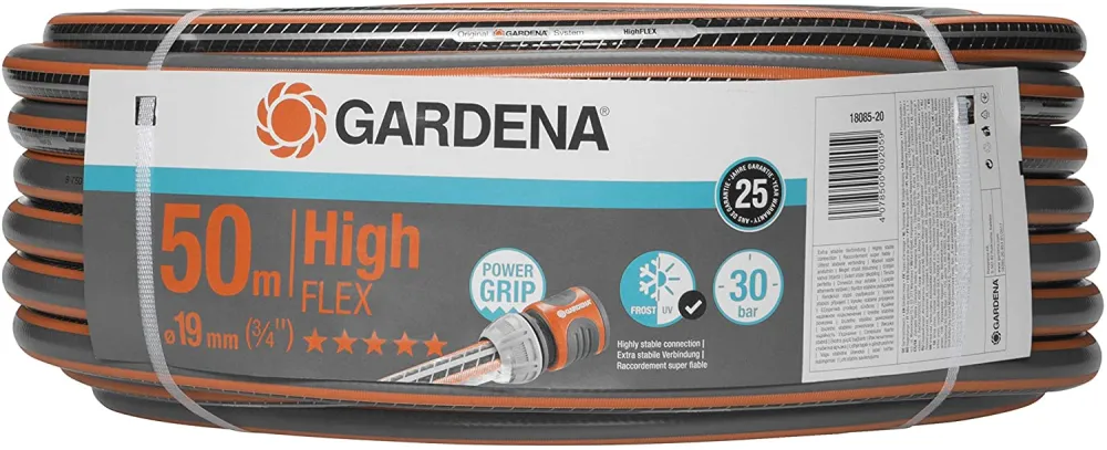 Rollo manguera 19 mm (3/4") 50m Gardena Comfort HighFLEX con Tecnologí de Ahorro