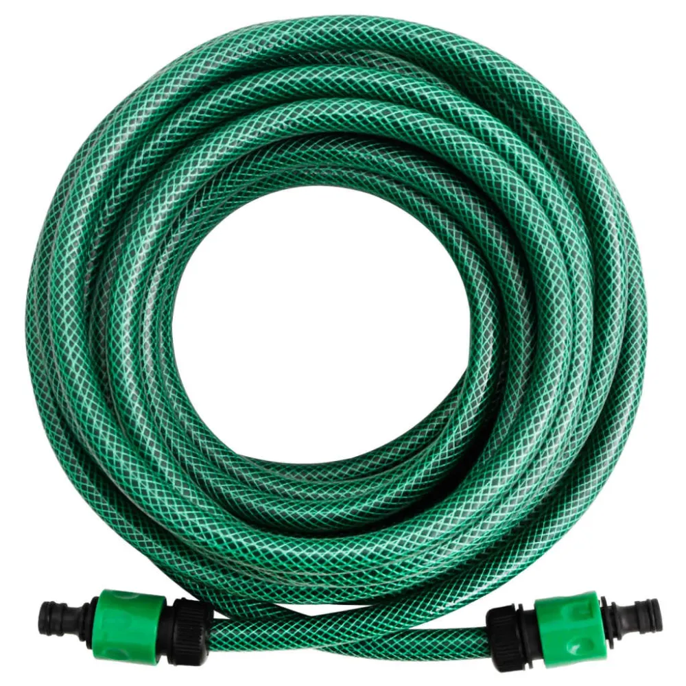 Válvula Solenoide Manguera de exterior PVC con acopladores verde 10m