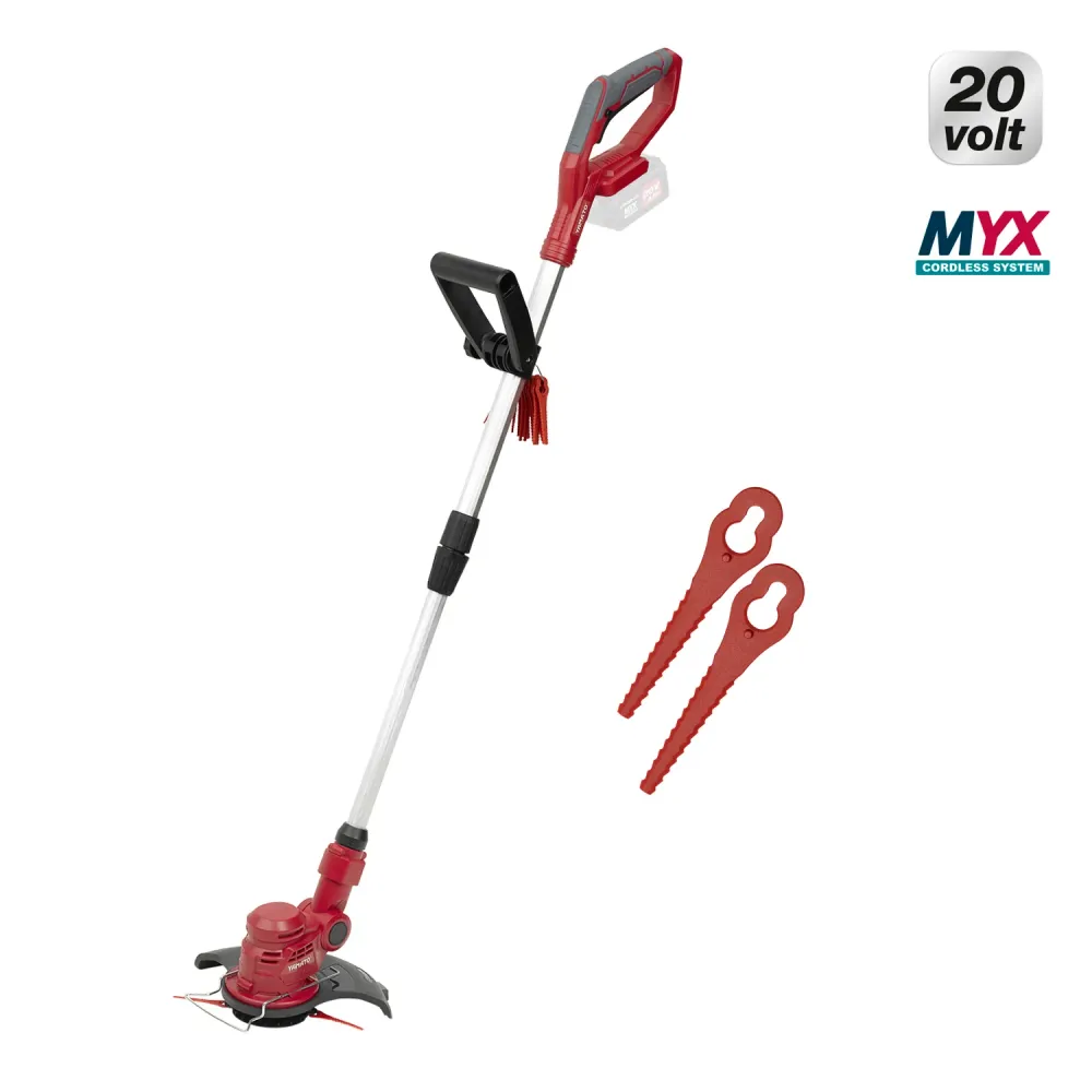 Cortacésped con Bolsa Recortabordes Bateria 20 V. LIMYX Sin Bateria Asta Telescopica, 9.000 RPM. Corte Ø 254 mm. Cabezal a...
