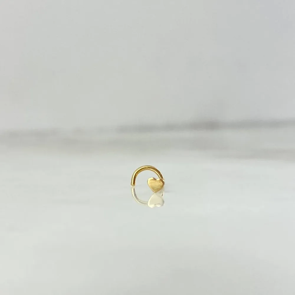 Cortacésped de Gasolina Piercing Chispa Curva Corazón 0.15gr / 0.9mm Liso Oro Amarillo 18K (Joya) ©