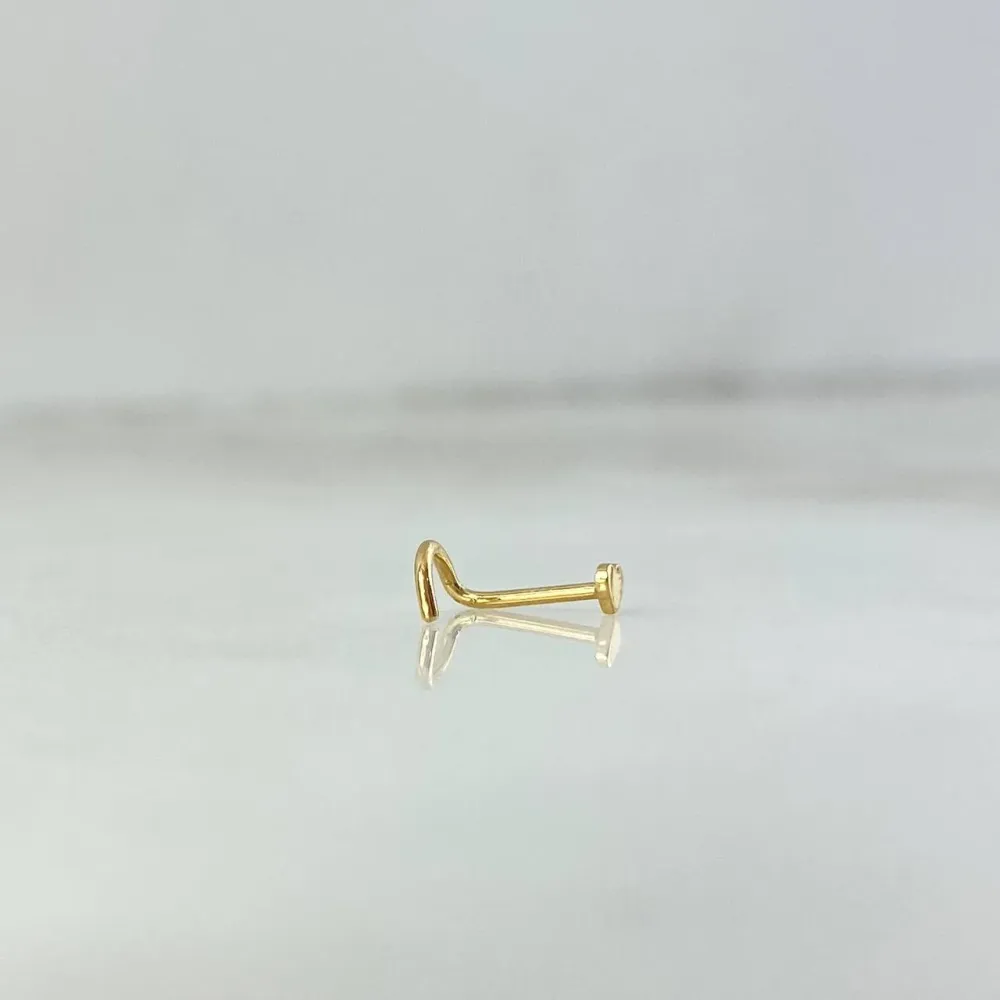 Cortacésped de Gasolina Piercing Chispa Curva Corazón 0.15gr / 0.9mm Liso Oro Amarillo 18K (Joya) ©