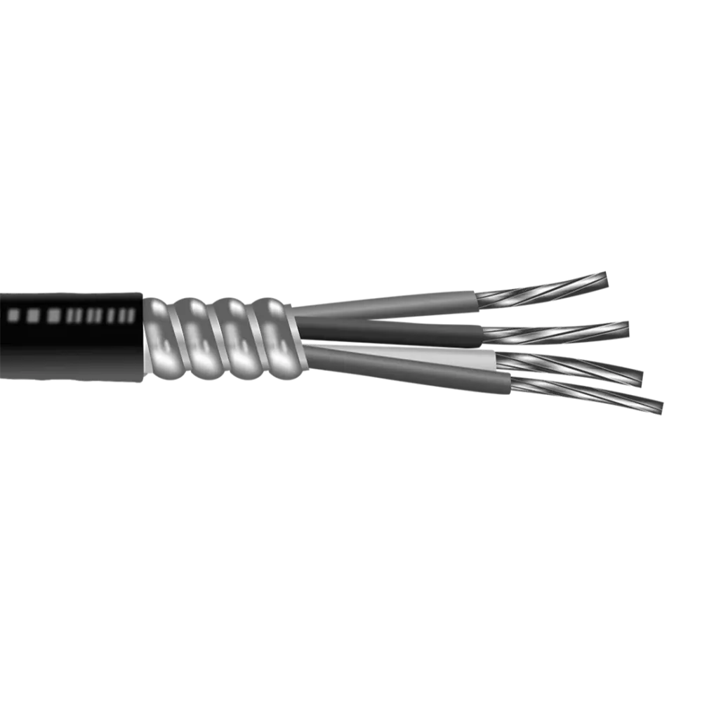 250' 4/3 W/GRND Stranded Aluminum Conductors PVC Jacket Acero Clad