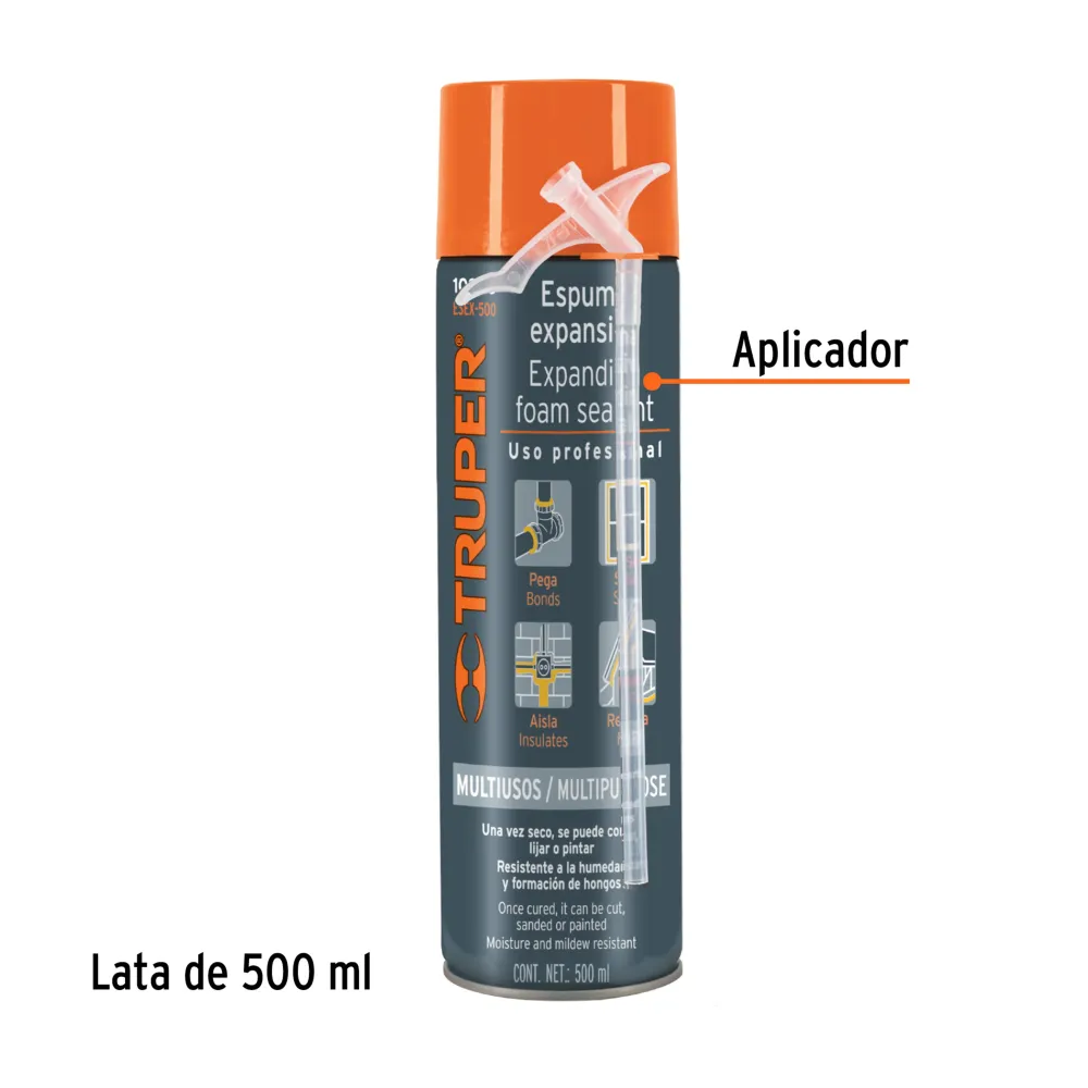 Cortacésped Eléctrico Espuma expansiva de 500 ml, Truper ESEX-500