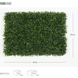 Césped 40*60CM plástico (PE) 308 Milán, verde, grueso y en capas, textura clara, natural y auténtico. Baterí de Larga Dura...