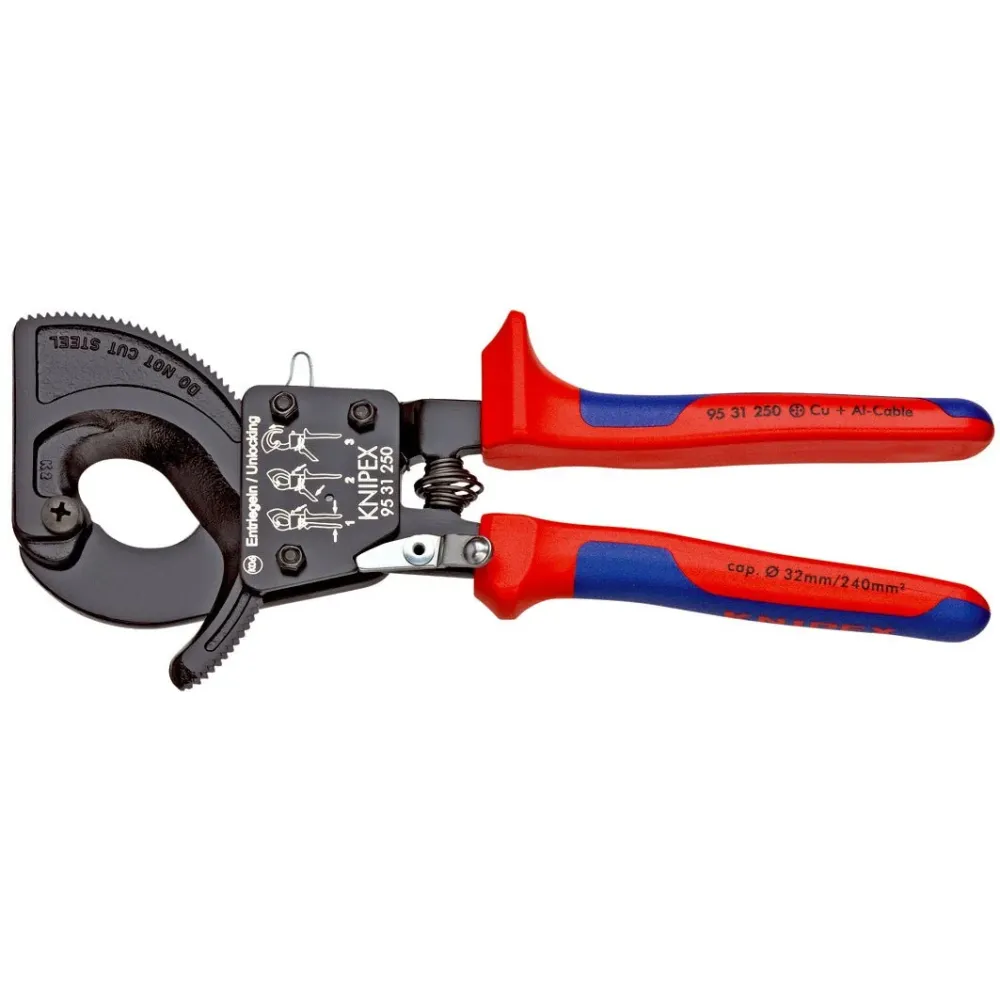 Knipex 95 31 250 - Cortacables de carraca 250 mm Autopropulsado